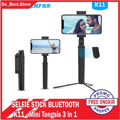 Gậy Tự Sướng Mini K11 3 Trong 1 Kết Nối Bluetooth | BigBuy360 - bigbuy360.vn