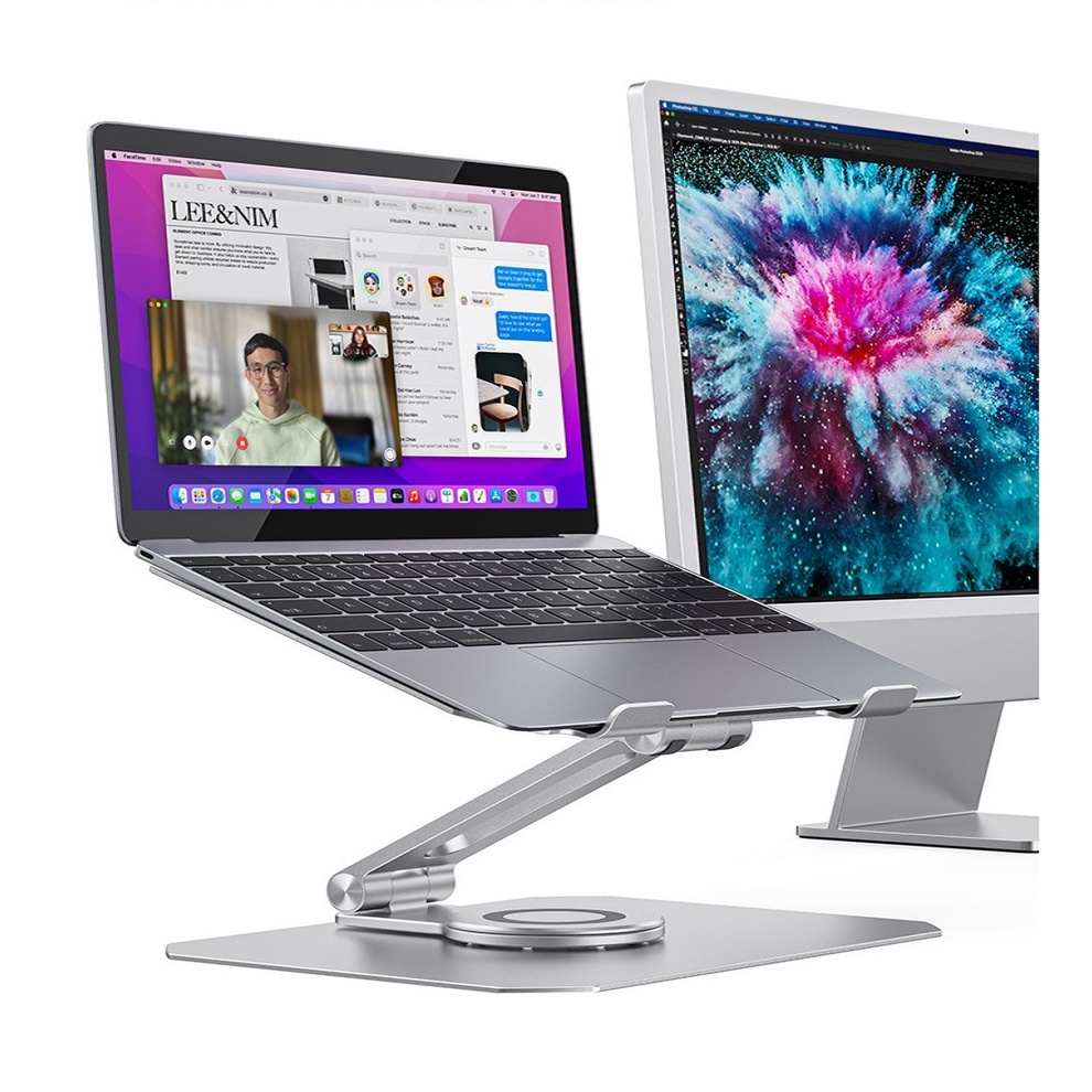 Giá đỡ Laptop, Macbook, máy tính hãng Boneruy L05 chân đế xoay 360 độ chắc chắn cao cấp cho máy 11 - 16 inch. | BigBuy360 - bigbuy360.vn