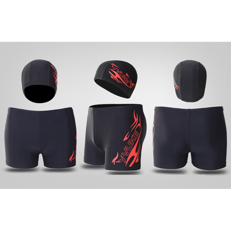 Quần bơi nam boxer 2 lớp vải Spandex co giãn 4 chiều - nhanh khô - thoáng khí - có dây buộc