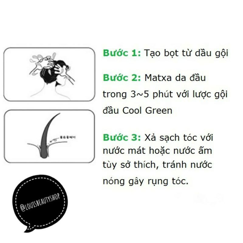 Lược Gội Đầu, Massage Da Đầu Cool Green ST-205, Mariatti 020 - Chính hãng