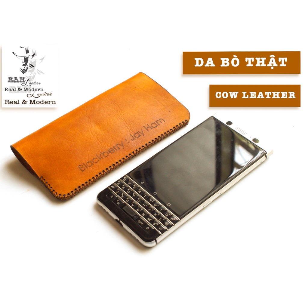 Bao da Blackberry da bò Italia Vegtan RAM Leather màu vàng