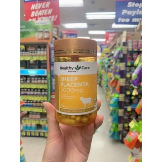 Viên nhau thai cừu Healthy Care Sheep Placenta 5000mg 100 viên, Úc date xa