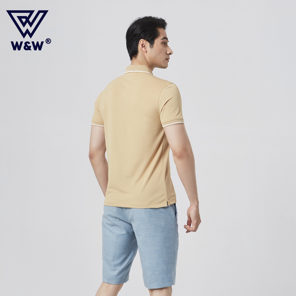 Áo Polo Nam W&amp;W Dáng Slim Fit Ôm Gọn Gàng, Tôn Dáng, Vải Coolmax Hạn Chế Nhăn, Mềm Mại, Thoáng Khí Tốt WPO83S