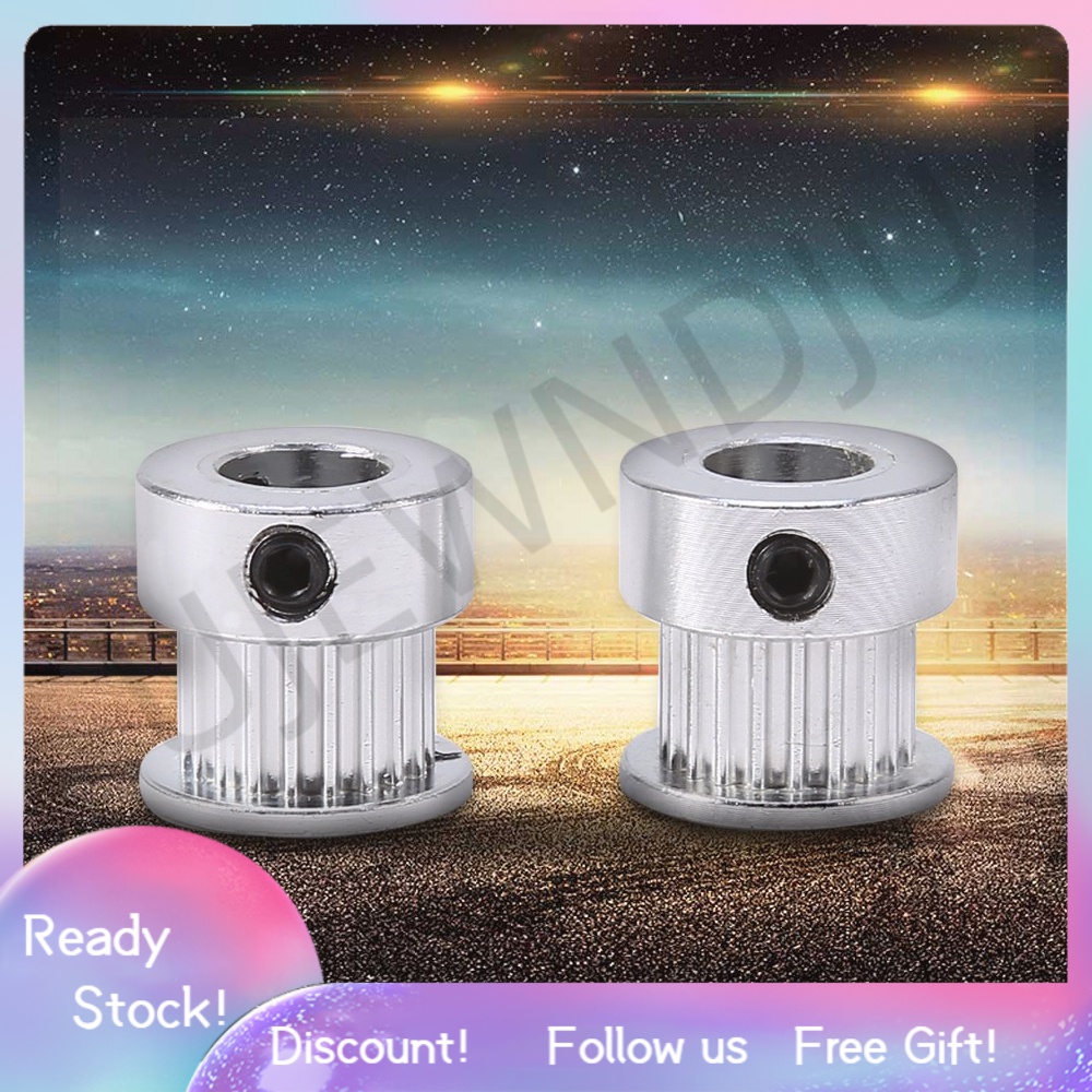 Set 2 Ròng Rọc Hợp Kim Nhôm Đường Kính Trong 20 Răng 8mm Cho Máy In 3D