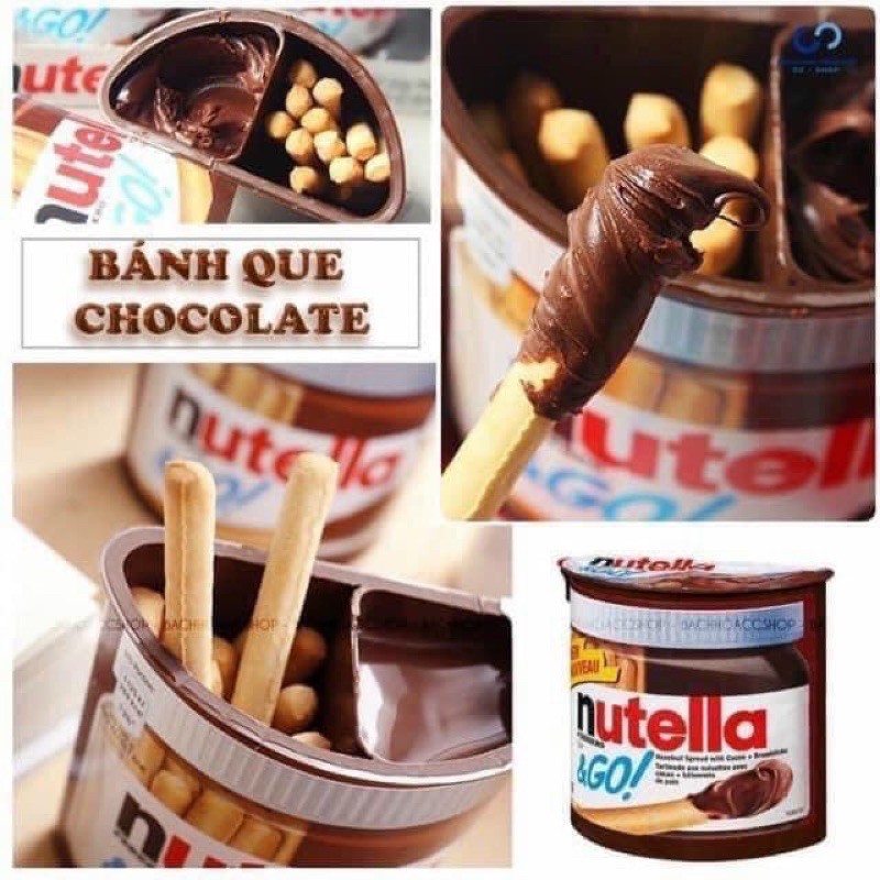 Thùng Bánh que chấm mứt kem Socola hạt dẻ Nutella Go Hazelnut Mỹ