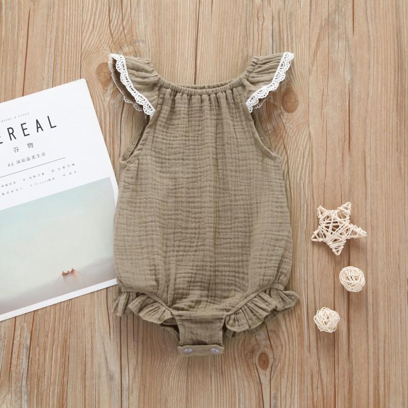Jumpsuit Hở Lưng Tay Loe Màu Trơn Cho Bé Gái
