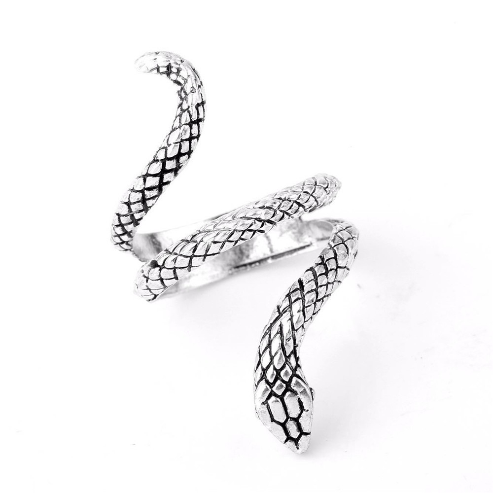 Nhẫn hình rắn phong cách punk hip hop Hàn Quốc dành cho các cặp đôi nam nữ