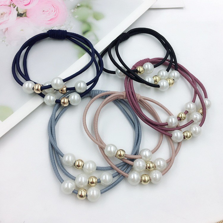 Băng đô cài tóc 3 trong 1 đính ngọc trai xinh xắn