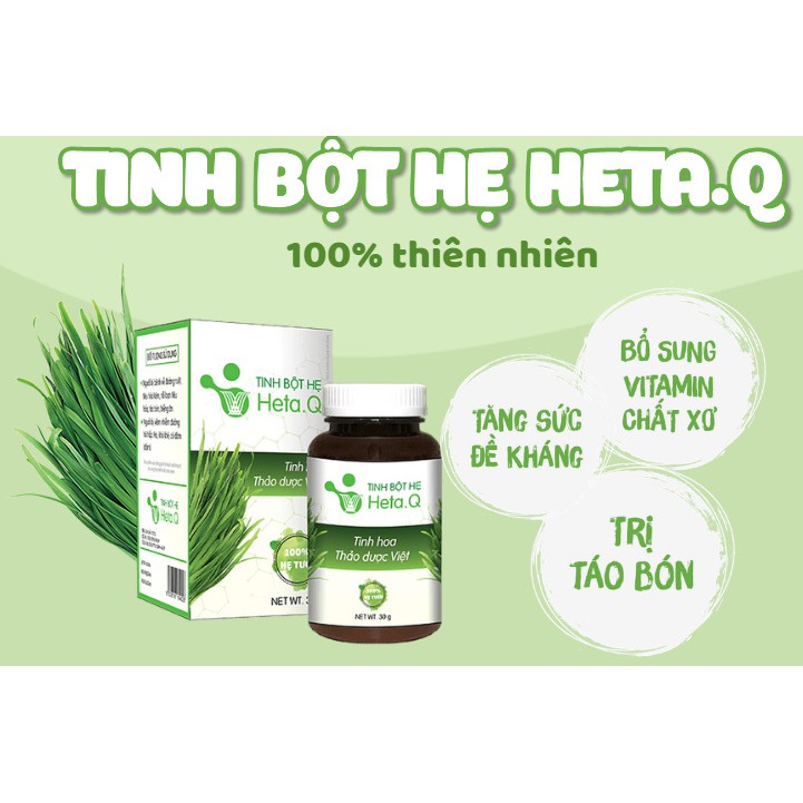 Tinh bột hẹ Heta Q - Hỗ trợ điều trị táo bón, biếng ăn ở trẻ nhỏ và người lớn