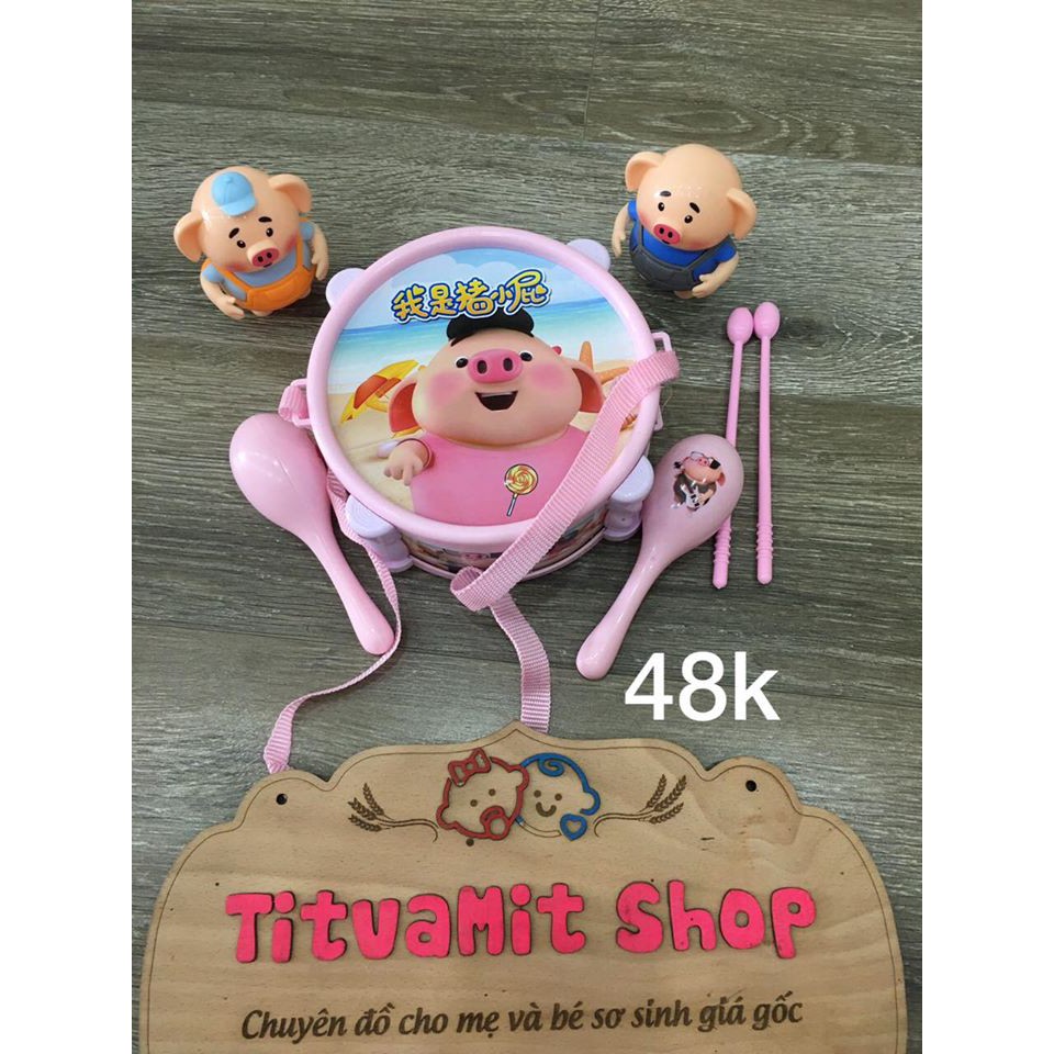 bộ đồ chơi trống kèm xúc sắc cho bé