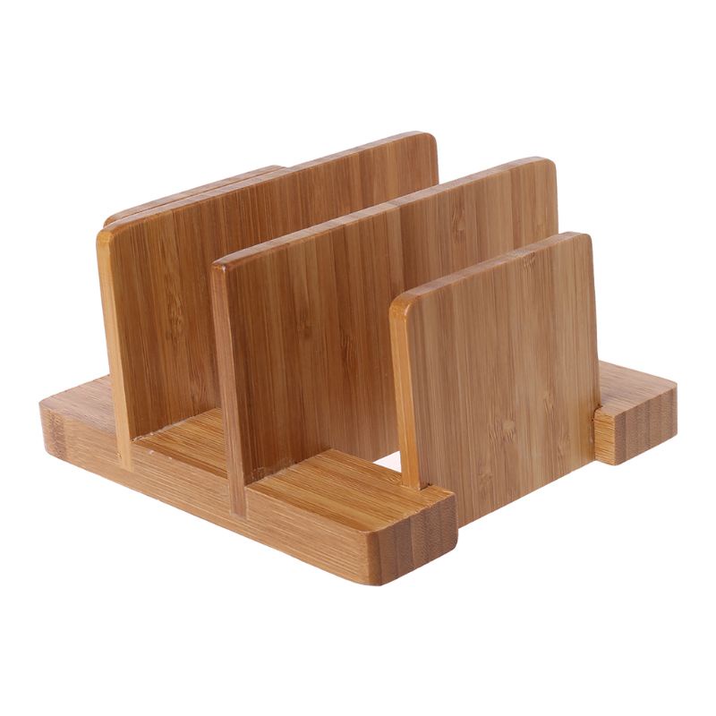Giá Đỡ Thớt / Nắp Nồi Bằng Tre Tiện Dụng Cho Nhà Bếp