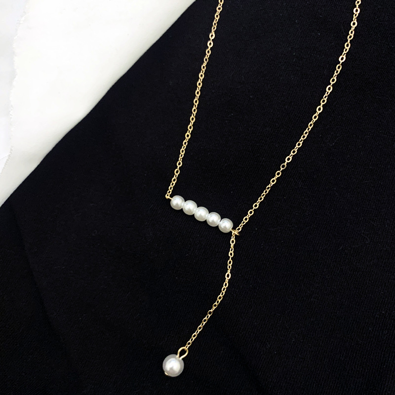  2021 new pearl and silver necklace