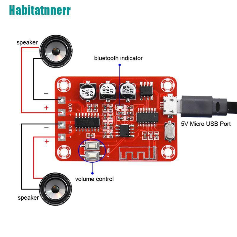 Bảng Mạch Giải Mã Âm Thanh 5wx2 5v Pam8403 Bluetooth 4.2