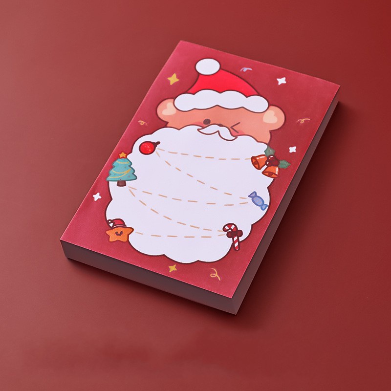 Set 50 tờ giấy ghi chú dán dính họa tiết giáng sinh hoạt hình dễ thương