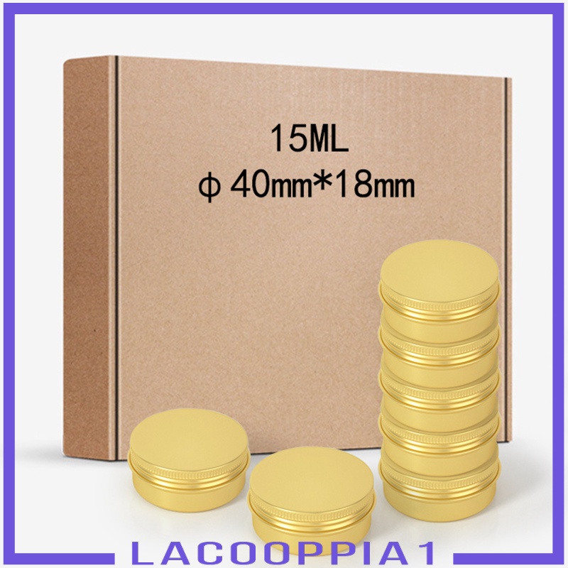 [LACOOPPIA1] 24Pcs 15ml Tin Cans Screw Lid Round Aluminum Case Containers Versatile Uses