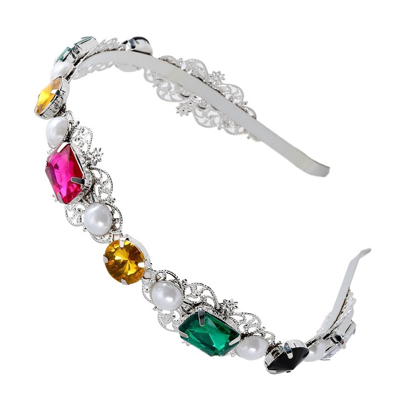 Băng đô kim loại đính đá phong cách thời trang cổ điển