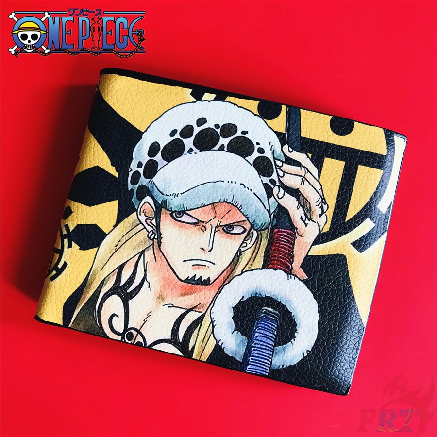 ❀ Ví Ngắn Họa Tiết ONE PIECE Q-4: Trafalgar Law ❀ 1 Ví Gấp Da PU Thời Trang