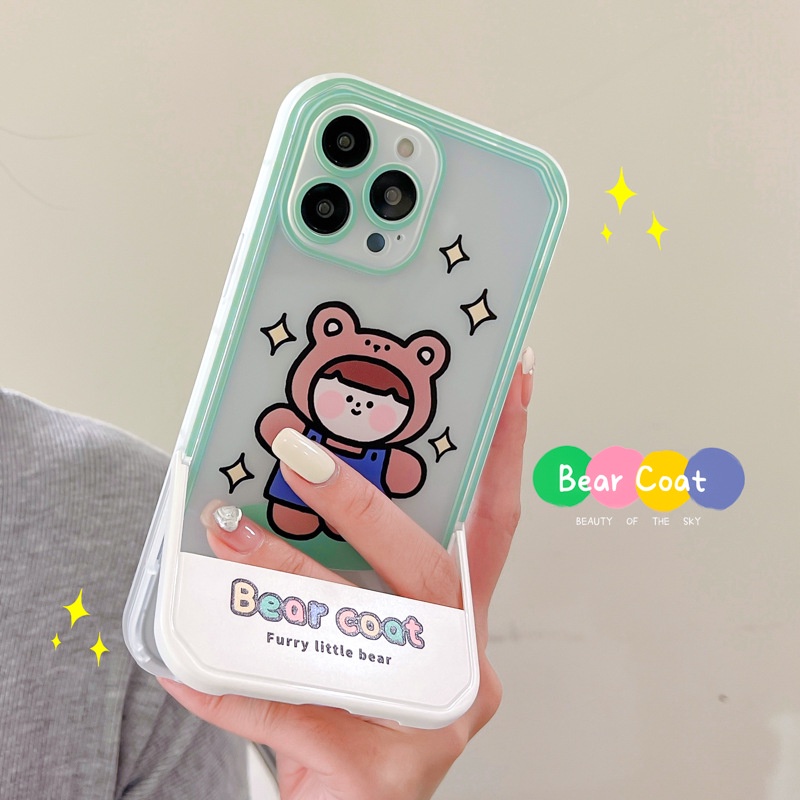 Ốp lưng iphone Ốp Điện Thoại Kèm Giá Đỡ Tàng Hình Chất Lượng Cao Cho iphone13Pro 12Promax / xs / 6 / 7 / 8 / Plus / 14 Dinuo case