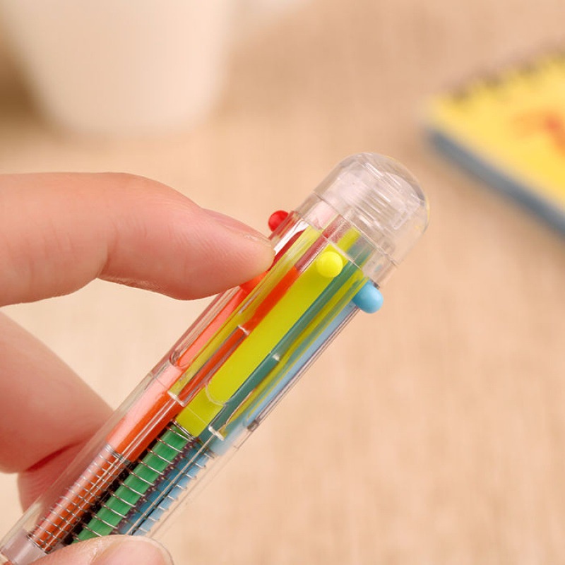 Bút bi nhiều màu - 6 nàu - cute - ngòi 0,7mm - Bút bi cute học sinh , sinh viên - MIYABI STORE