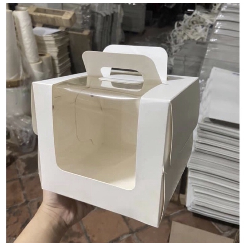 Hộp đựng cupcake có quai xách