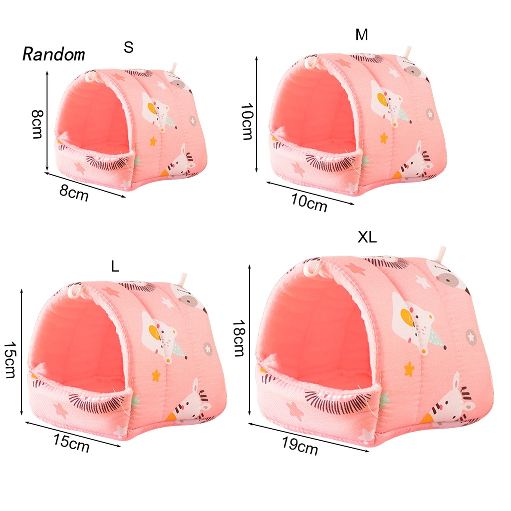 Nhà giữ ấm cho chuột hamster/ sóc tùy chọn họa tiết và màu sắc