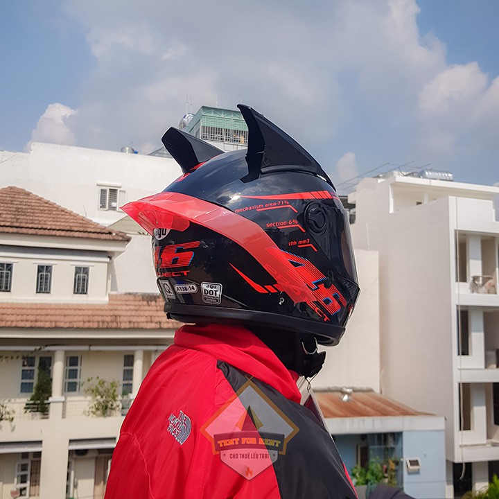 Đuôi gió gắn trang trí mũ bảo hiểm fullface