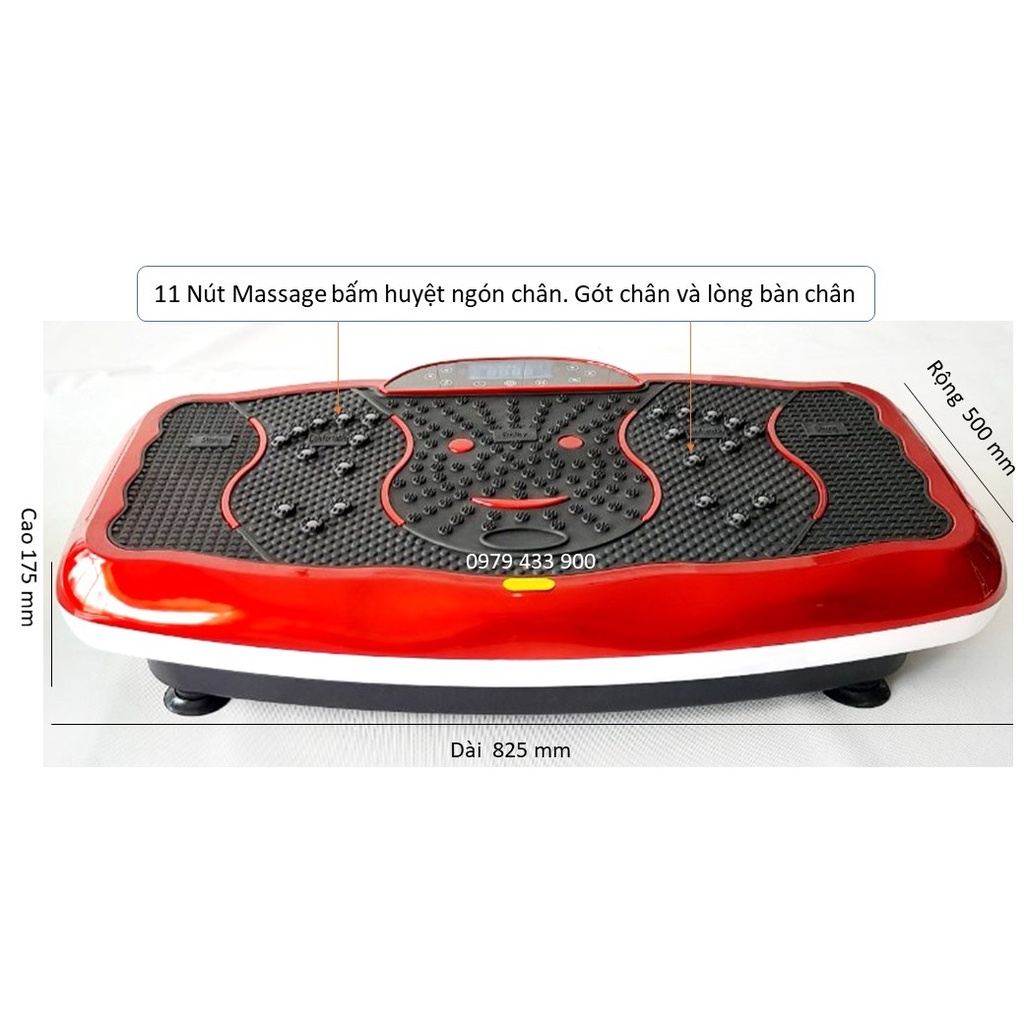 Máy Rung Toàn Thân FitNess. Tốc độ 120 Công suất 350W - Có Nghe Nhạc Kết nối Bluetooth. Và USB Có điều khiển từ xa
