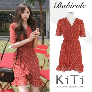 Váy hoa nhí vạt chéo dây thắt eo xinh 🌸💐 (order)