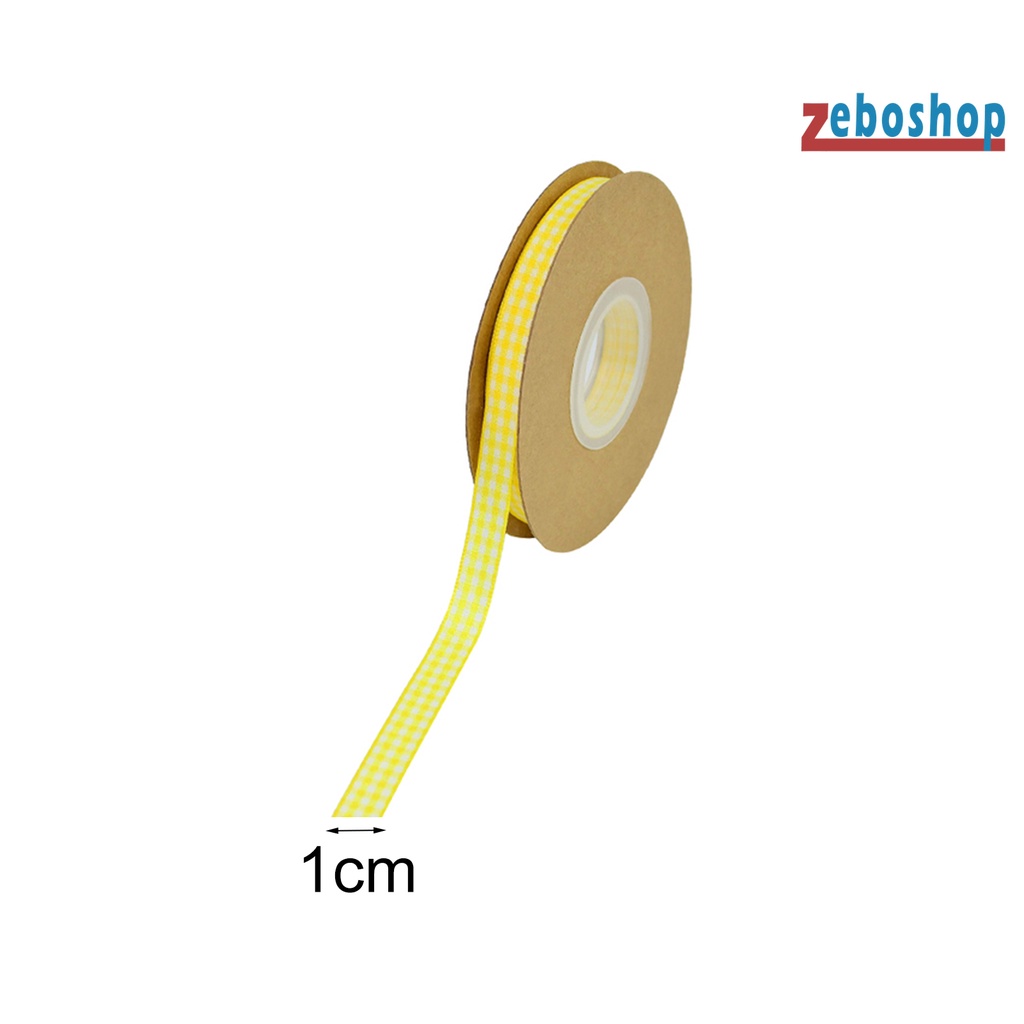 1 Cuộn Dây Ruy Băng Kẻ Sọc Caro Thắt Nơ Dễ Phối Đồ Trang Trí Hộp Quà Cho Bữa Tiệc DIY