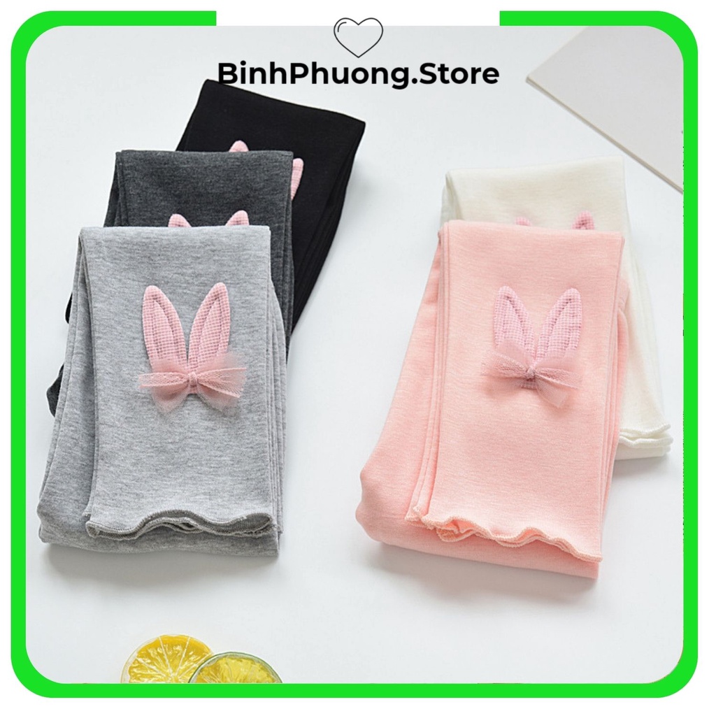 Quần Legging Bé Gái, Quần Thun Ôm Legging Cho Bé Gái Hình Tai Thỏ Hàng Trung 1 2 3 4 5 Tuổi Binhphuong.store