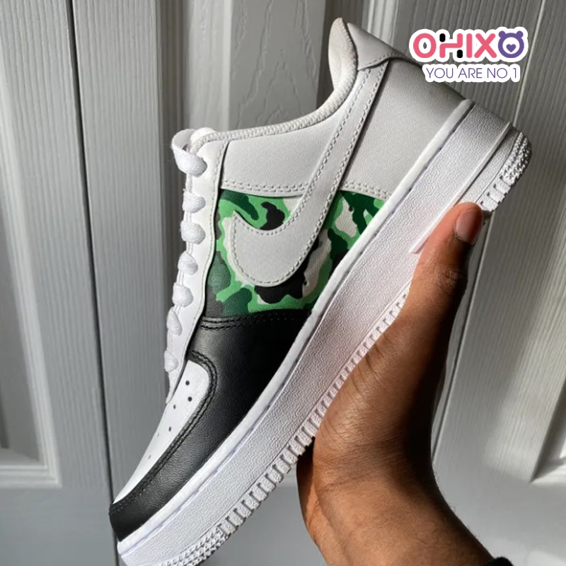 Giày Custom 𝐍𝐈𝐊𝐄 𝐀𝐈𝐑 𝐅𝐎𝐑𝐂𝐄 Thể Thao Nam Nữ Sneaker Hàn Quốc Chất Đẹp Đế Bằng OHIXO AFC05