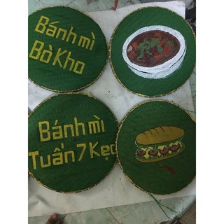Trang trí quán ăn bằng mẹt vẽ