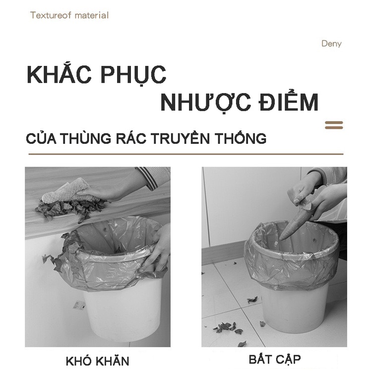 Thùng Rác Thông Minh Gài Tủ Bếp Có Nắp Đậy Tiện Lợi Dung Tích 10L Cao Cấp