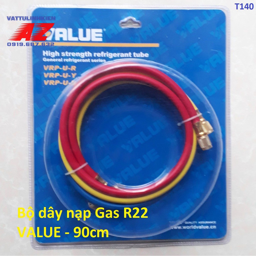 Bộ 03 dây nạp gas VALUE R410a - R22 dài 90cm