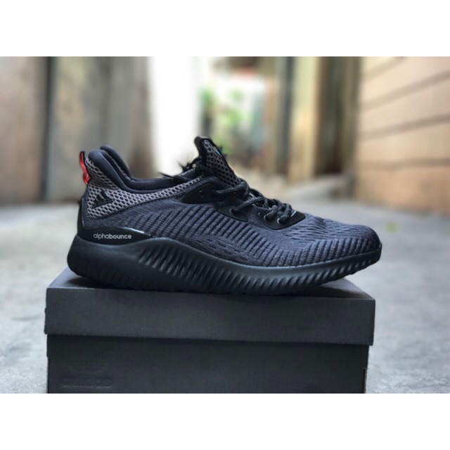 Giày nam Alpha Bounce hàng đẹp cao cấp, gym, chạy bộ (đen xám)