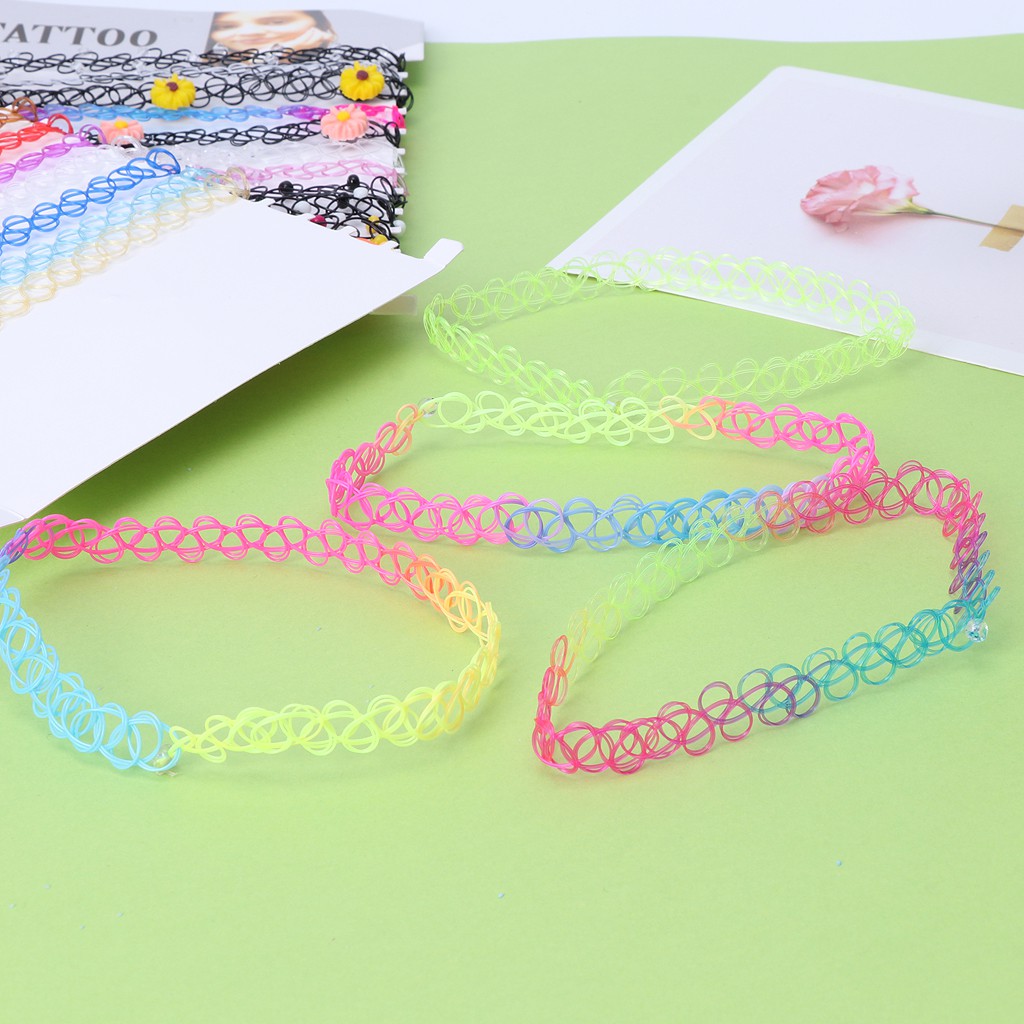 Set 12 vòng cổ choker hình xăm thời trang cá tính dành cho nữ