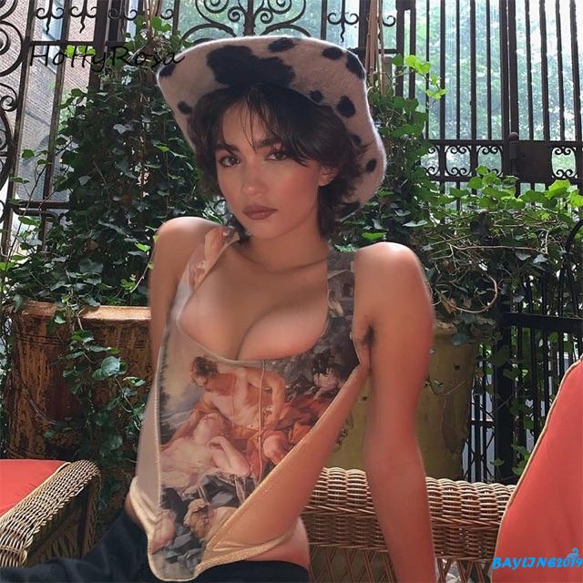 Áo Croptop Cổ Vuông Dài Tay / Không Tay Quyến Rũ Thời Trang Cho Nữ