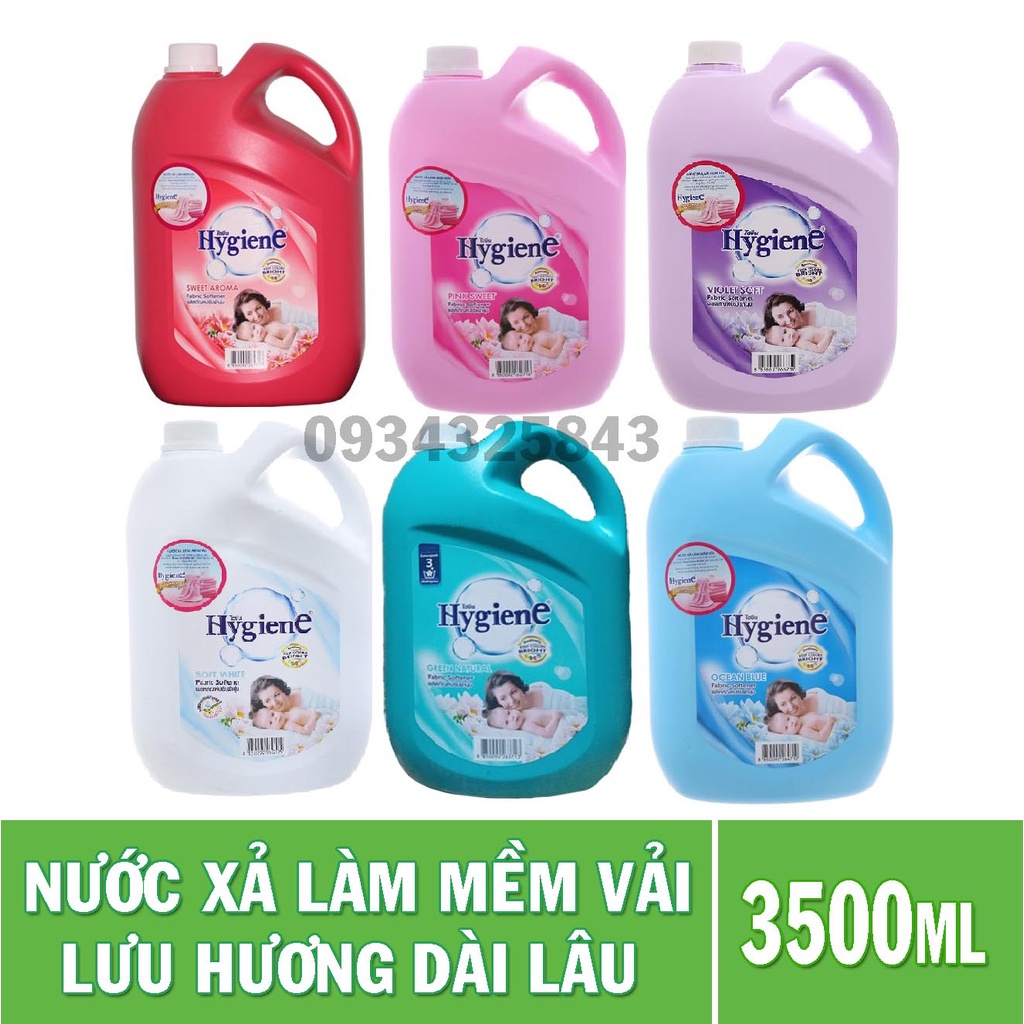 Nước xả làm mềm vải Hygiene 3.5 lít - 100% hàng nội địa Thái Lan