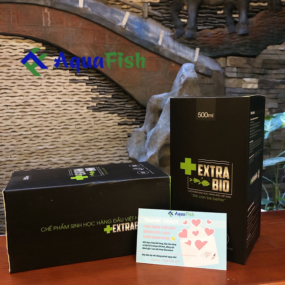 Men vi sinh làm trong nước cho bể cá, hồ cá 500ml, 1000ml giúp làm trong nước, ổn định PH, khử độc tố