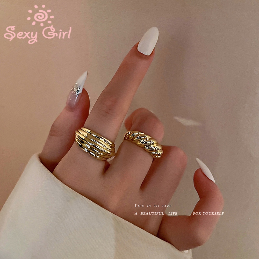 Nhẫn phong cách retro kiểu dáng đơn giản hợp thời trang