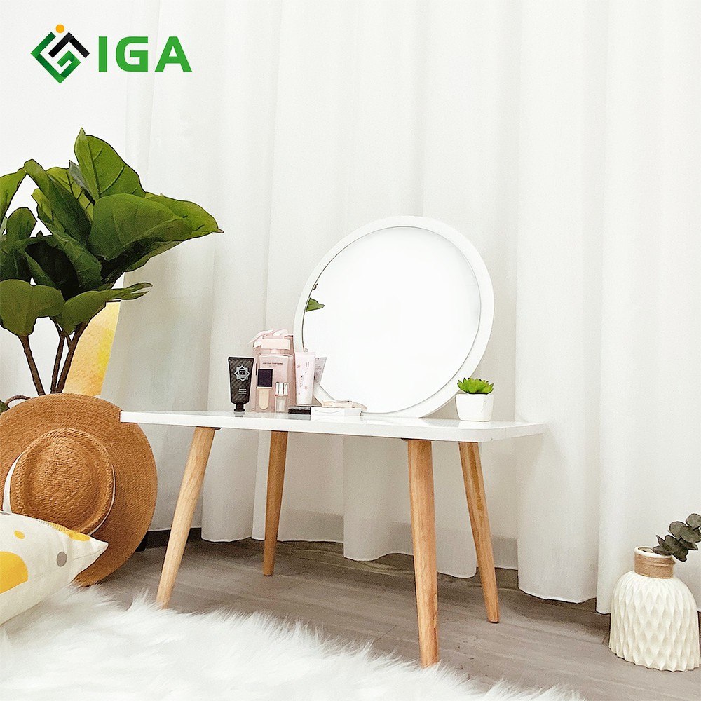 [Mã LIFEBKA5 giảm 10% tối đa 1 Triệu đơn 500k] Bàn Trang Điểm Single O Phong Cách Bắc Âu ̣̣̣̣̣̣Chính Hãng IGA - GP117