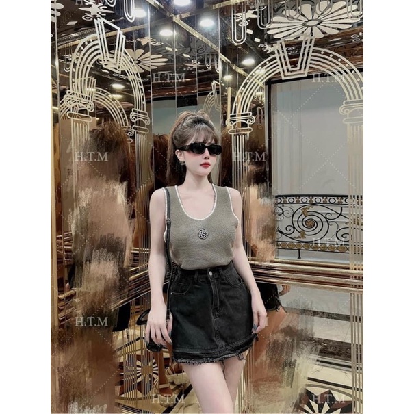 ÁO LEN SÁT NÁCH HOA CHẤT ĐẸP MS15331