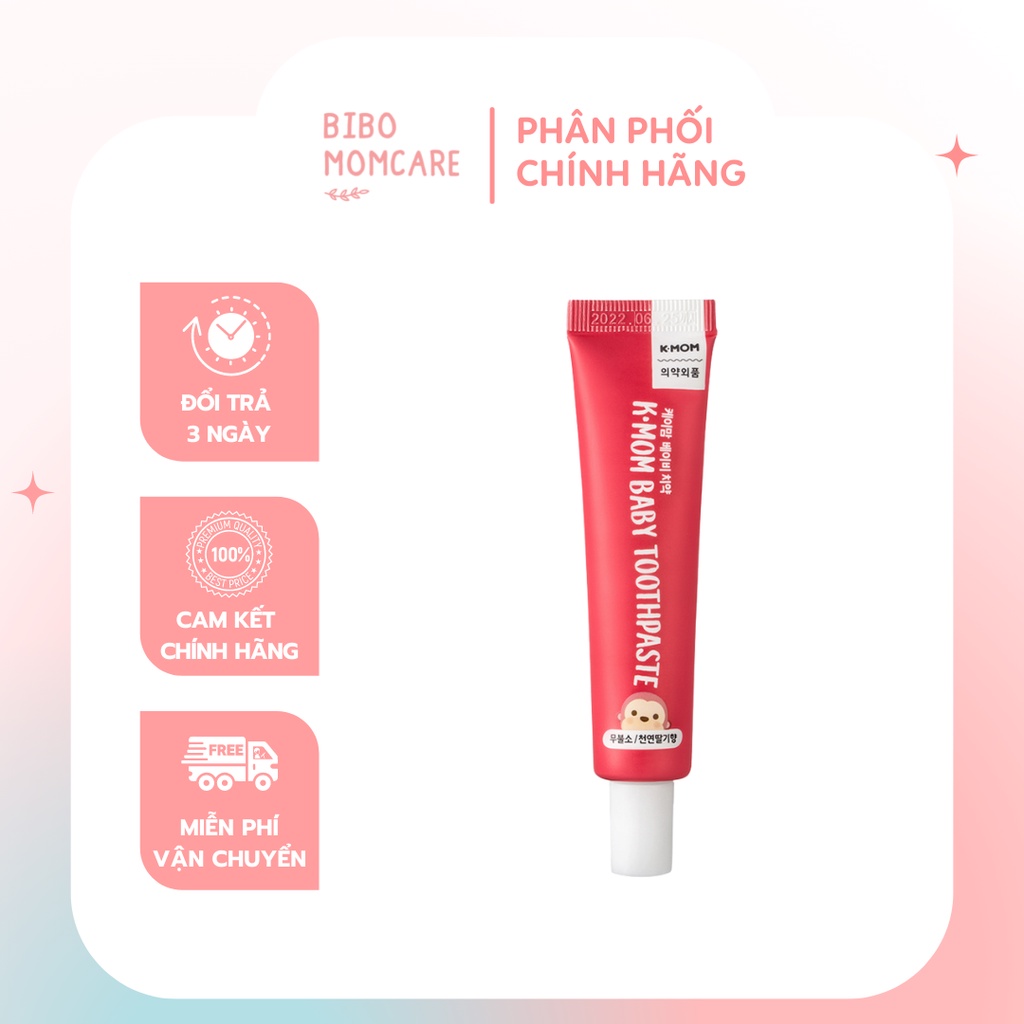 Kem Đánh Răng Hữu Cơ K-Mom 6-36 tháng 30g Không Flouride (Không Flo)