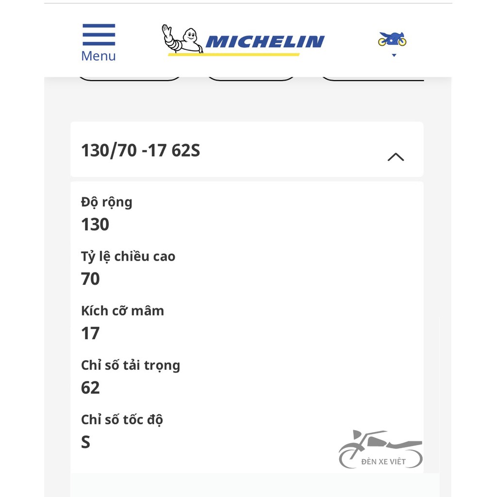 [CÓ VIDEO - CHÍNH HÃNG] 01 Chiếc vỏ lốp Michelin PILOT STREET 2 130/70 -17 62S không săm ruột Cực bám đường Đèn Xe Việt