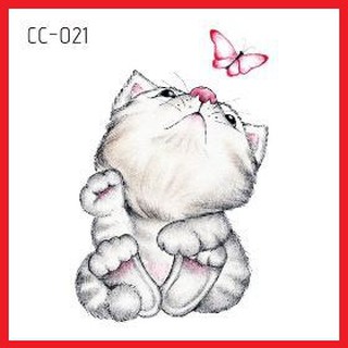 Sticker xăm mini 15 ngày chống thấm nước - Miếng xăm dán thú cưng hot trend 2021 (Mẫu 021-040)