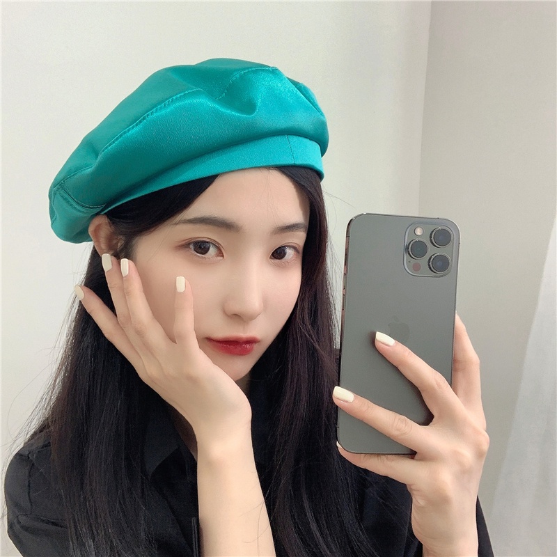 Mũ Beret Mỏng Đính Ngọc Trai Phong Cách Nhật Bản Thời Trang Mùa Hè Cho Nữ