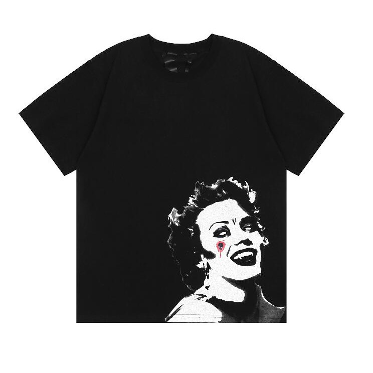 Áo thun cotton tay ngắn in hình Vlone thời trang dành cho nam nữ