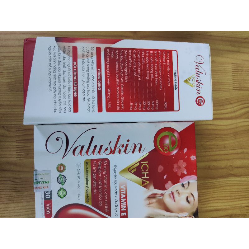 Vitamin e đỏ valuskin nguyên liệu nhập khẩu thụy sĩ,bột saffron,tinh dầu hoa anh thảo,
