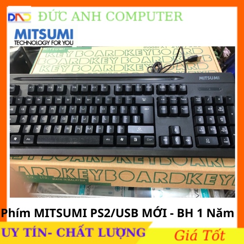 Bàn phím có dây Mitsumi cổng PS2 USB - full box bảo hành 12 tháng cam kết sản phẩm đúng mô tả chất lượng đảm bảo