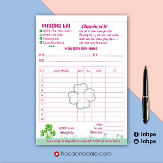 Hóa Đơn Phượng Lài 4 cuốn